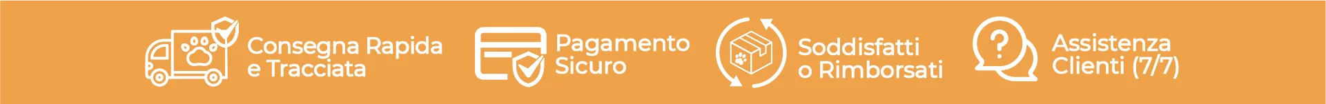 Servizi Auvya Store - Consegna rapida e tracciata, pagamento sicuro, soddisfatti o rimborsati, assistenza clienti 7/7