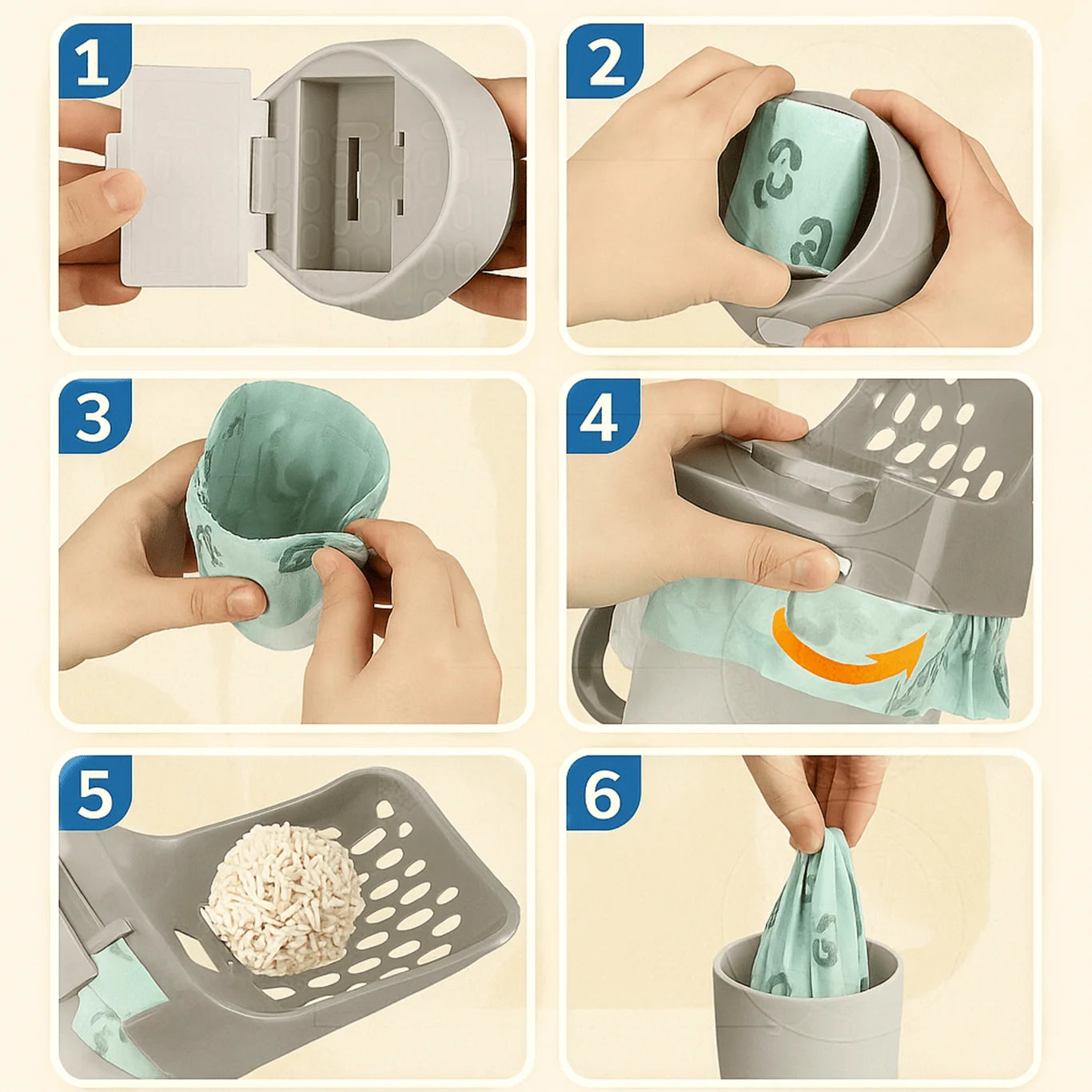 2-in-1 Cat Scoop & Waste Box