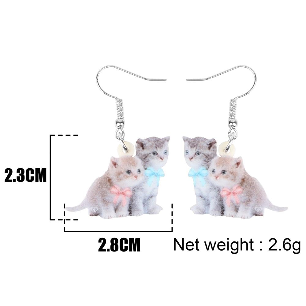 Acrylic Cat Earrings