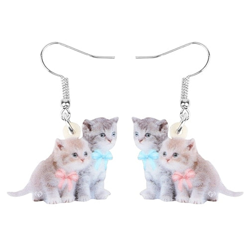 Acrylic Cat Earrings