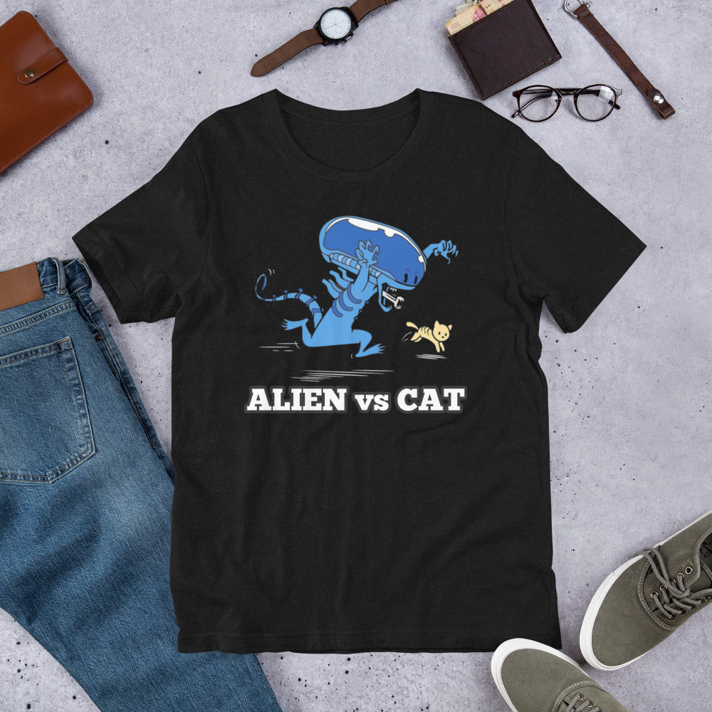 Alien chasing Cat shirt