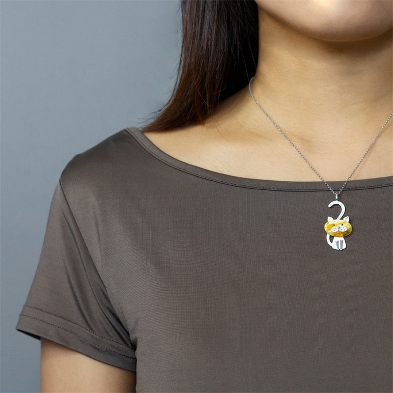 Amber Cat Necklace