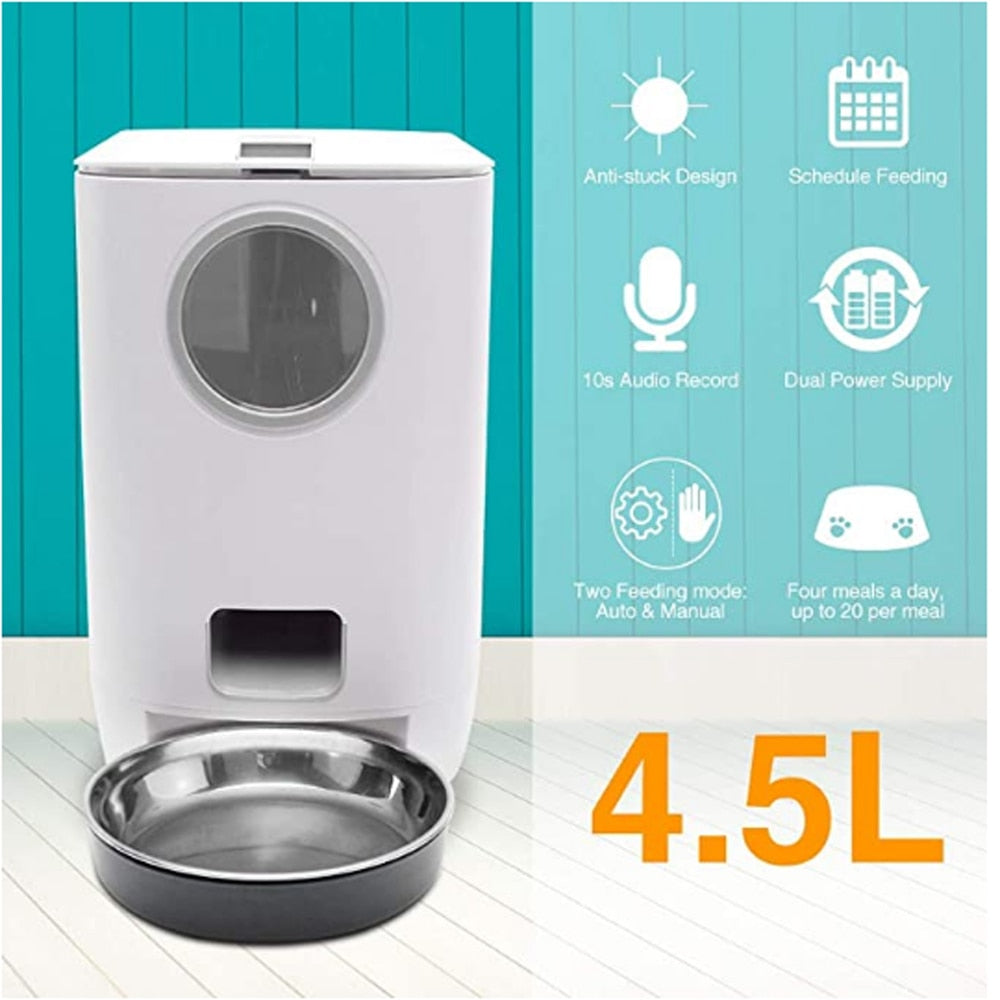 Automatic Cat Food Dispenser for Multiple Cats