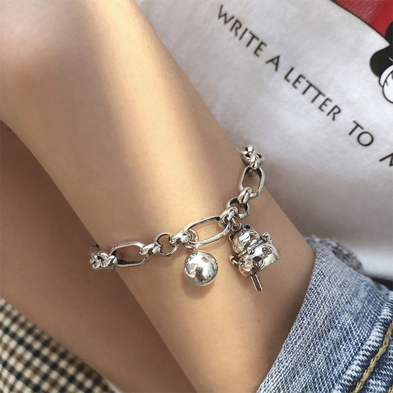 Ball Chain Cat Bracelet