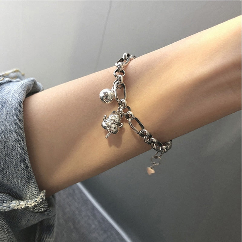 Ball Chain Cat Bracelet