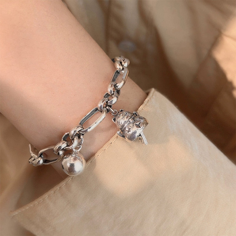 Ball Chain Cat Bracelet