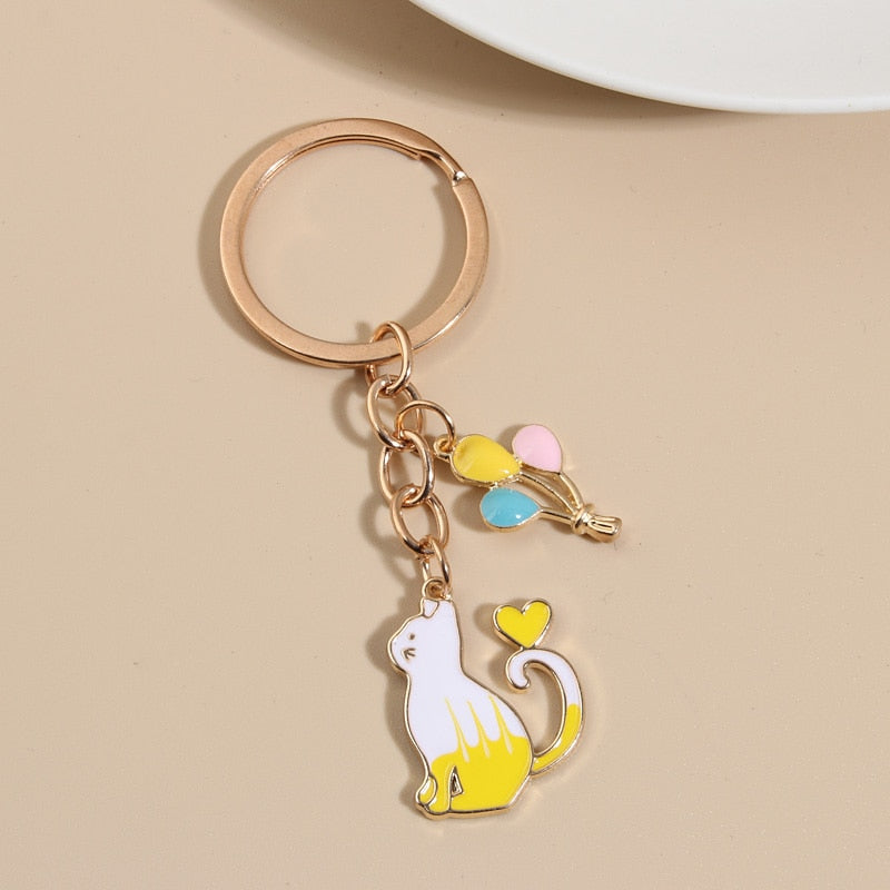 Balloon Cat Keychain