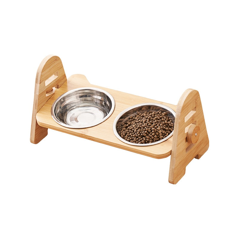 Bamboo Elevated Cat Bowls