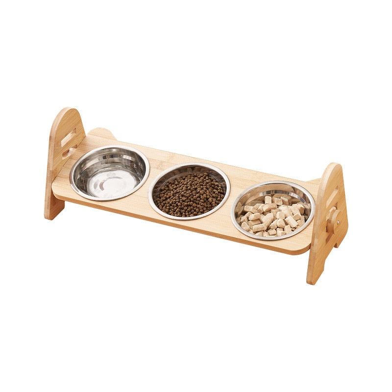 Bamboo Elevated Cat Bowls