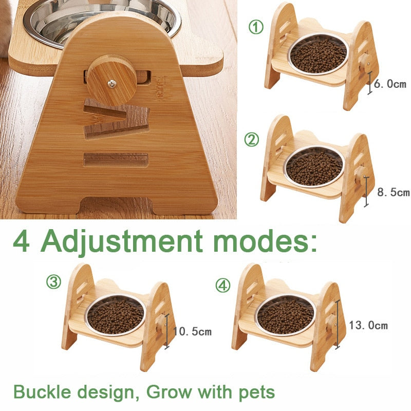 Bamboo Elevated Cat Bowls