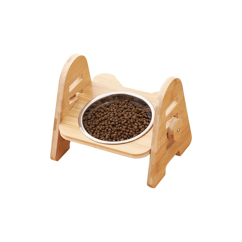 Bamboo Elevated Cat Bowls