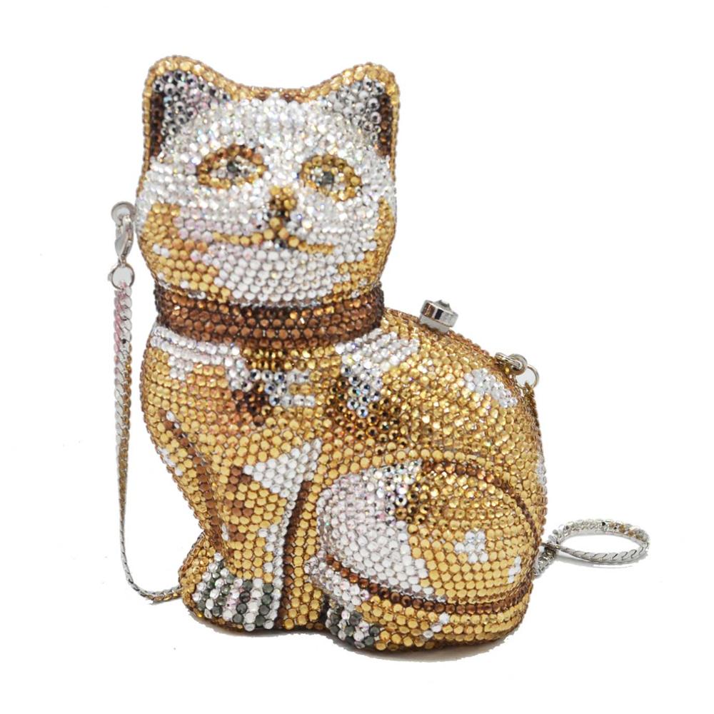 Beaded Crossbody Cat Purse