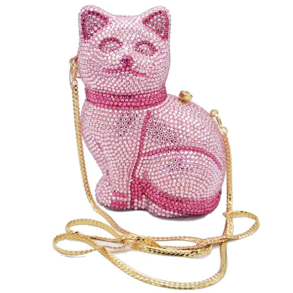 Beaded Crossbody Cat Purse