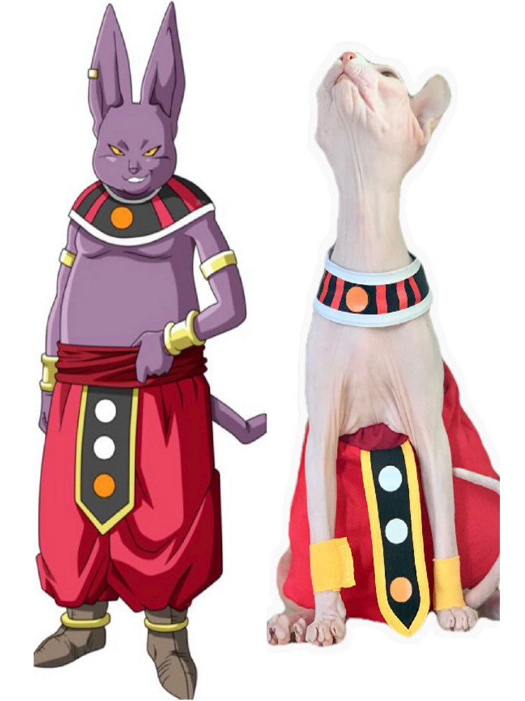 Beerus Costume for Cat