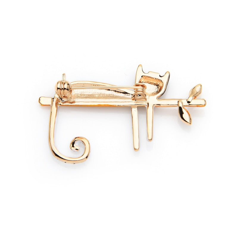 Black and White cat brooch