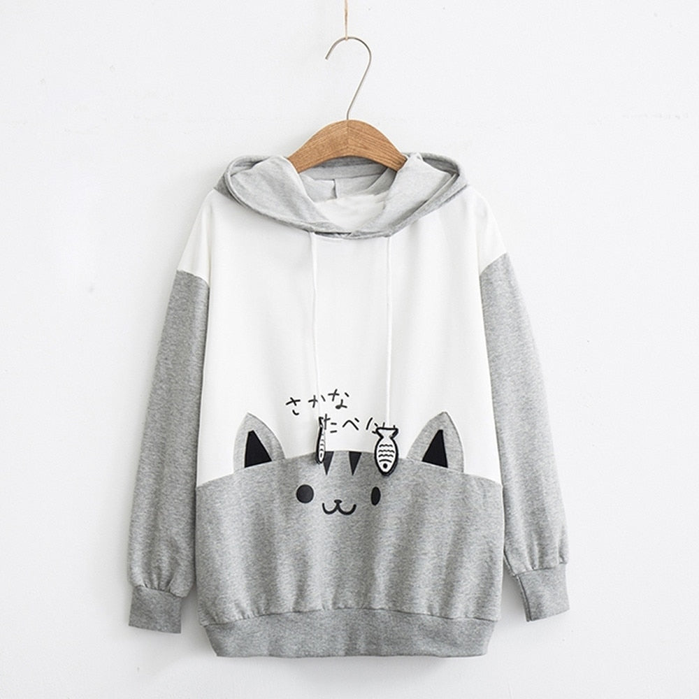 Black and White Cat hoodie