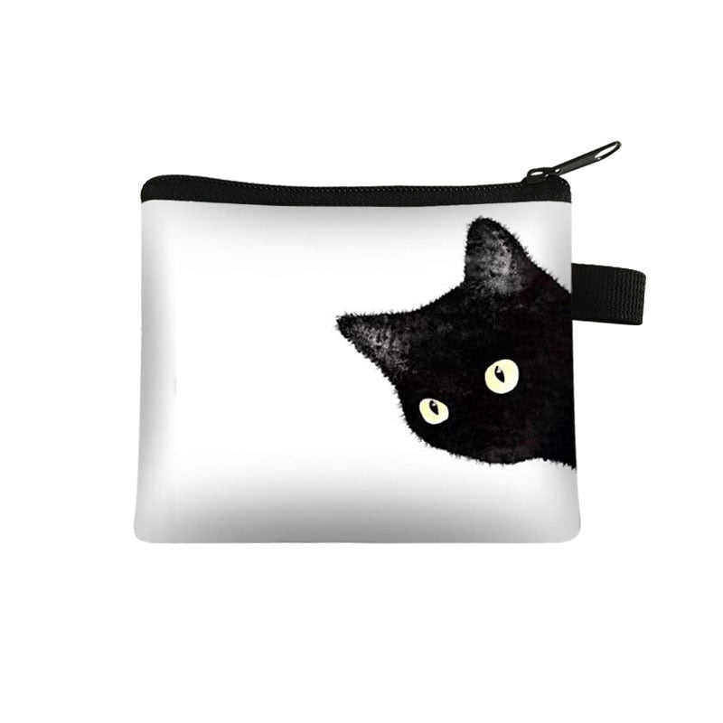 Black and White Cat Purse