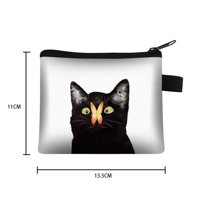 Black and White Cat Purse