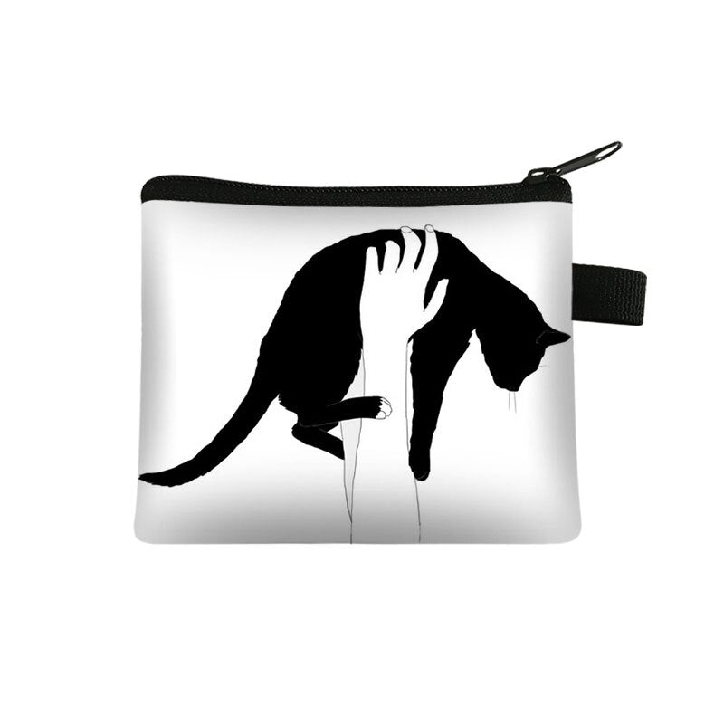 Black and White Cat Purse