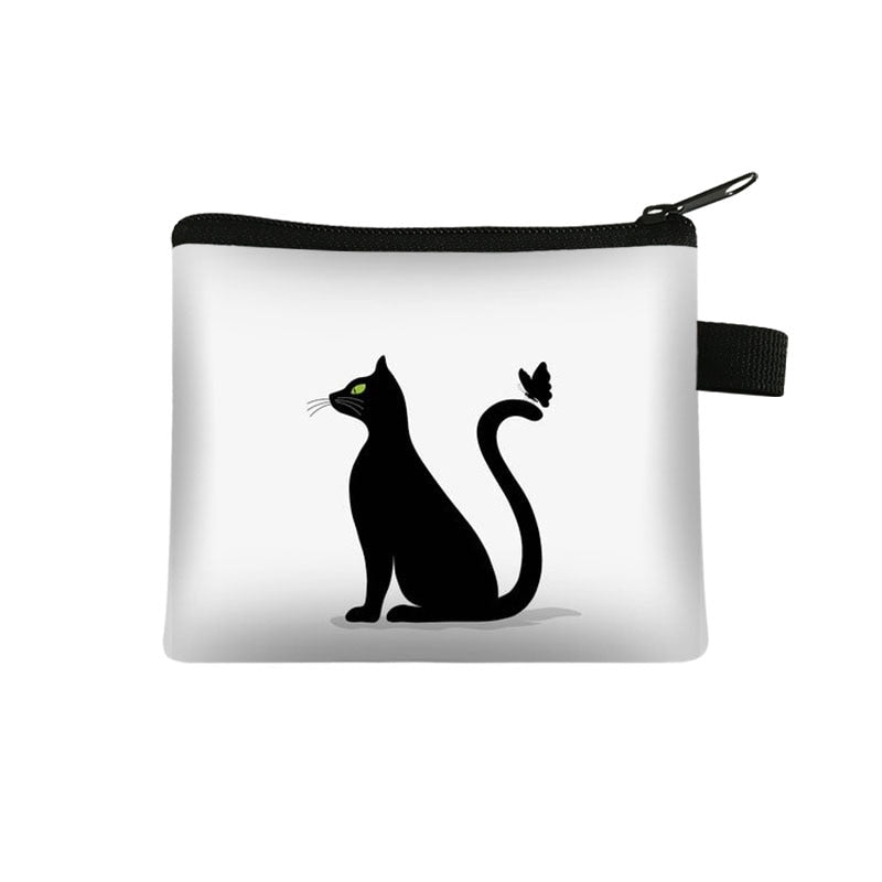 Black and White Cat Purse