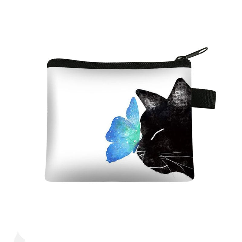Black and White Cat Purse