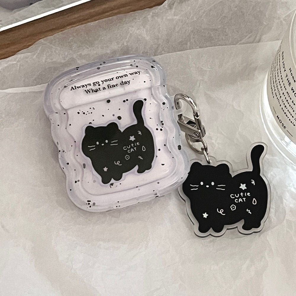 Black Cat airpod Case