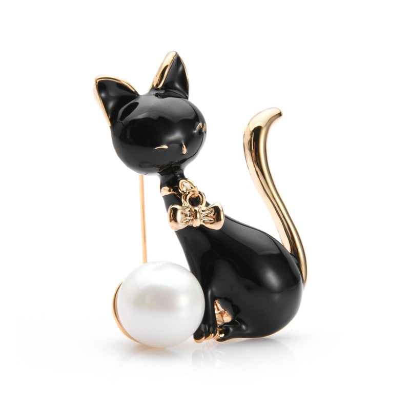 Black cat Brooch