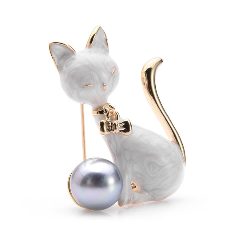 Black cat Brooch