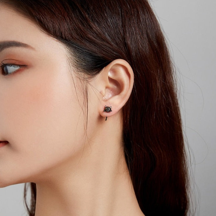 Black Cat Earrings