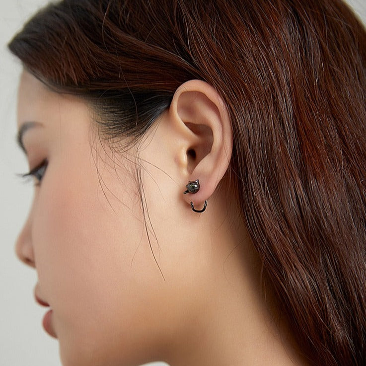 Black Cat Earrings