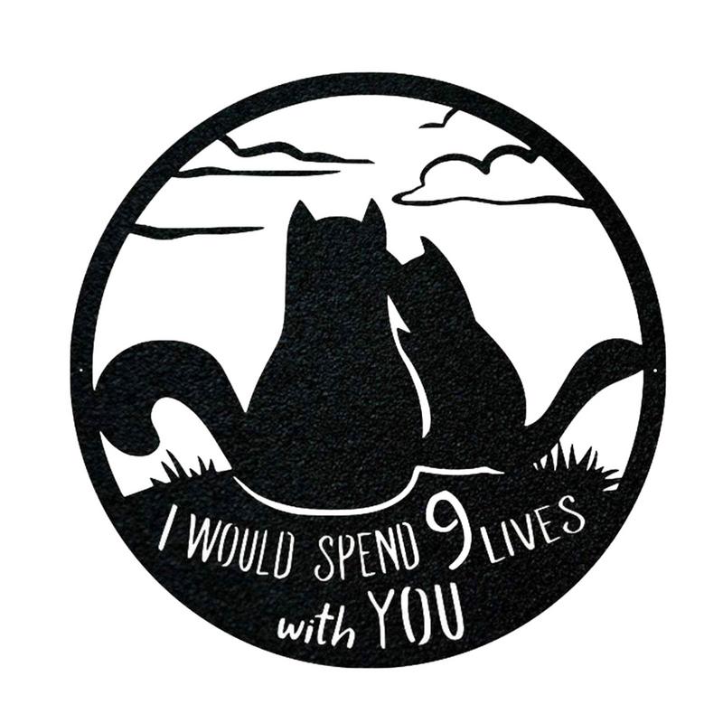 Black Cat Metal Wall Art