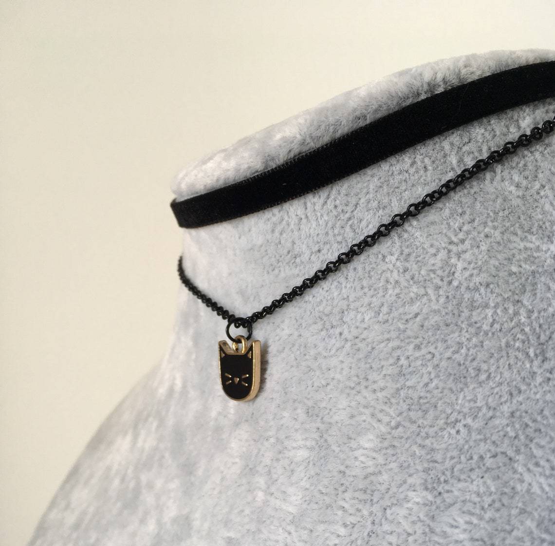 Black Cat Necklace Charm