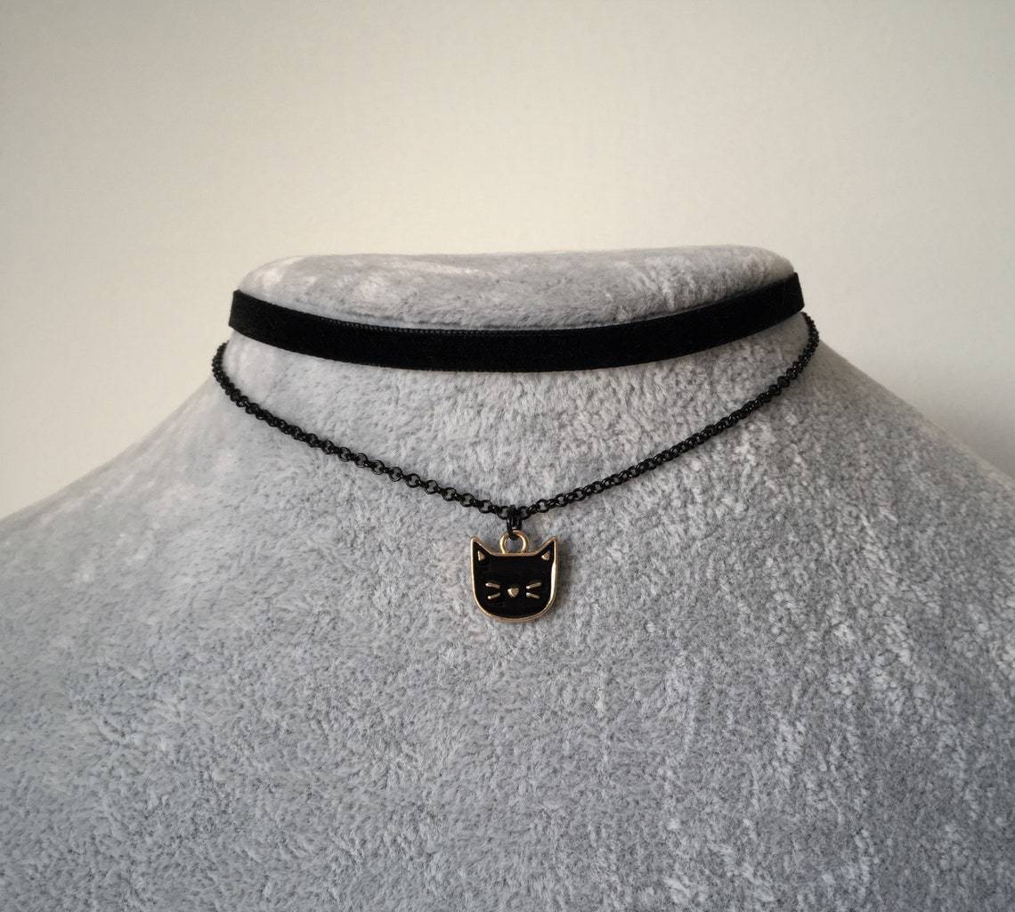 Black Cat Necklace Charm