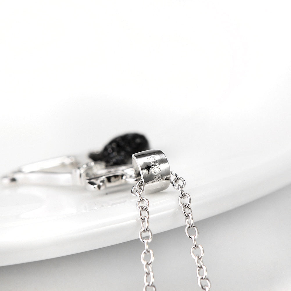 Black Cat Necklace Onyx Sterling Silver