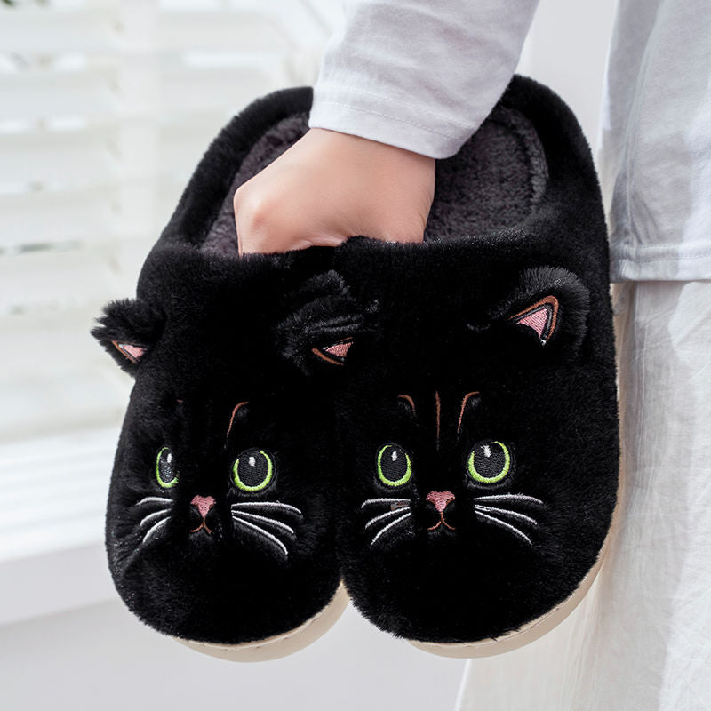 Black Cat Slippers