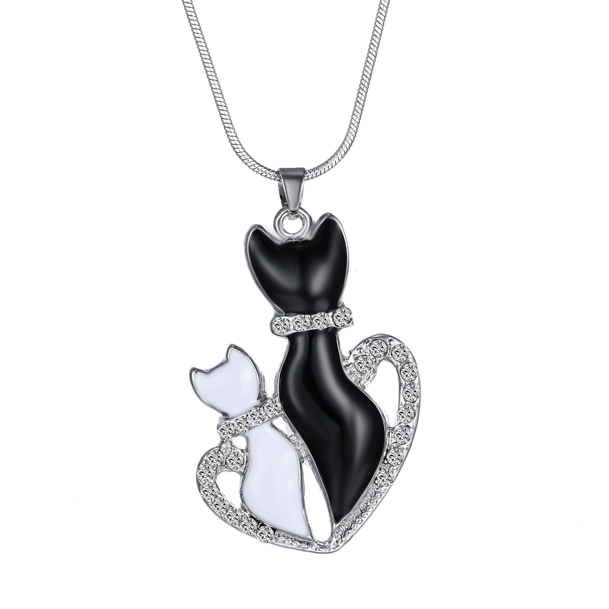 Black Diamond Cat Necklace