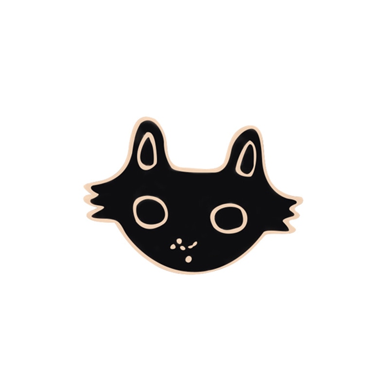 Black White Cats Enamel Pins