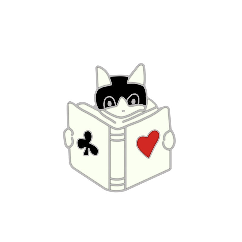 Black White Cats Enamel Pins