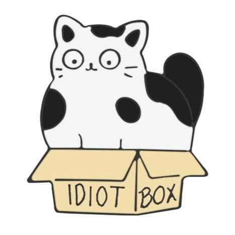 Black White Cats Enamel Pins