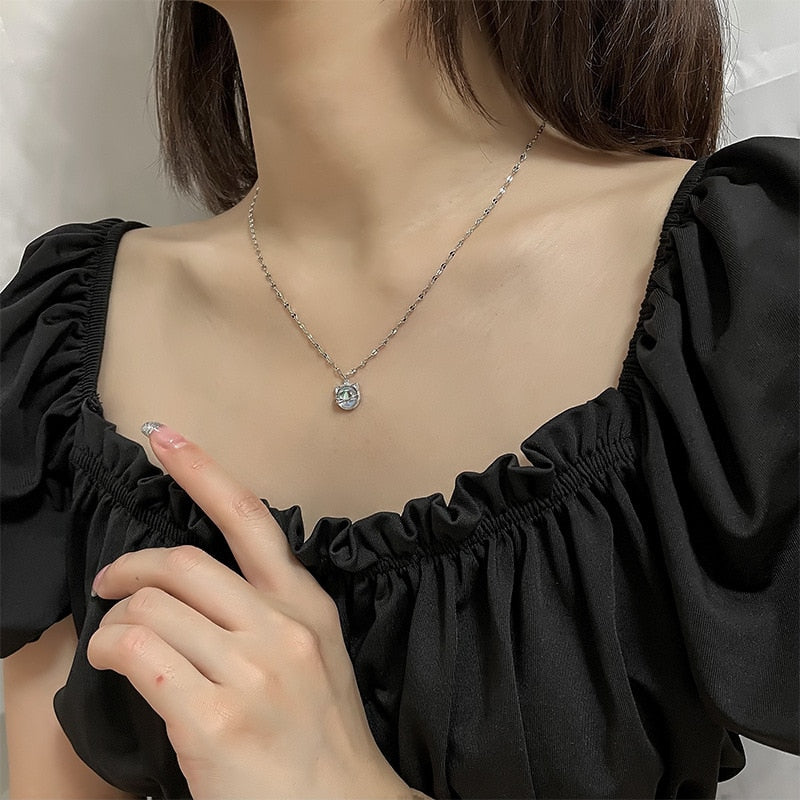 Blue Cats Eye Necklace