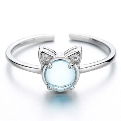 Blue Cats Eye Ring