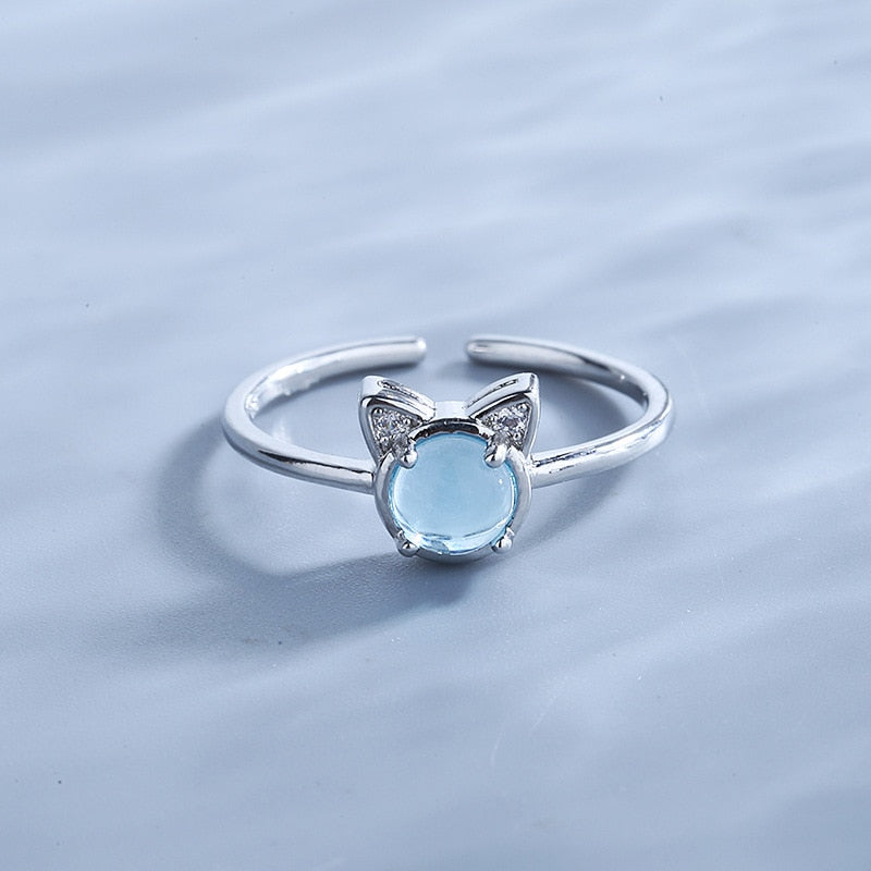 Blue Cats Eye Ring