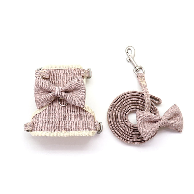 Bow Cat Collar and Leash