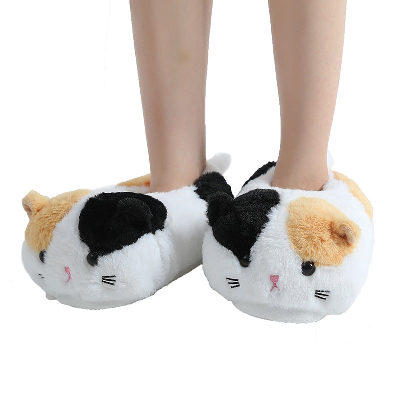 Calico cat slippers