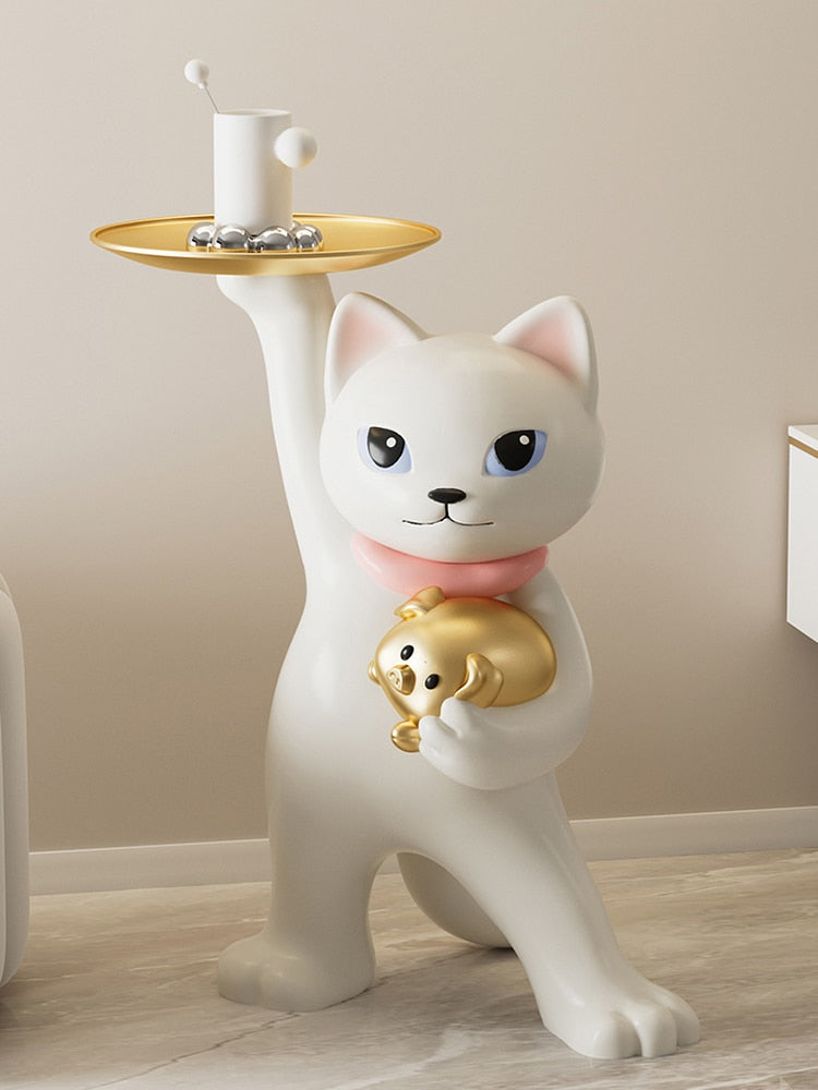 Calico Cat Statue