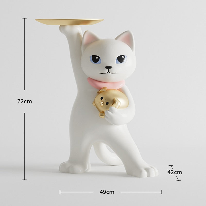 Calico Cat Statue