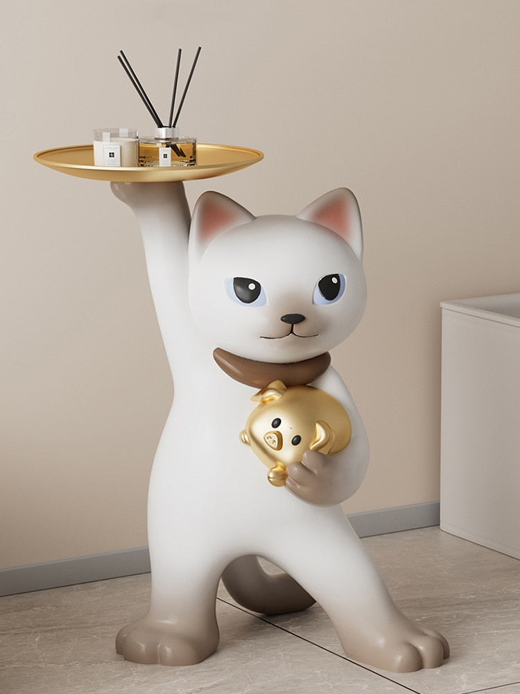 Calico Cat Statue