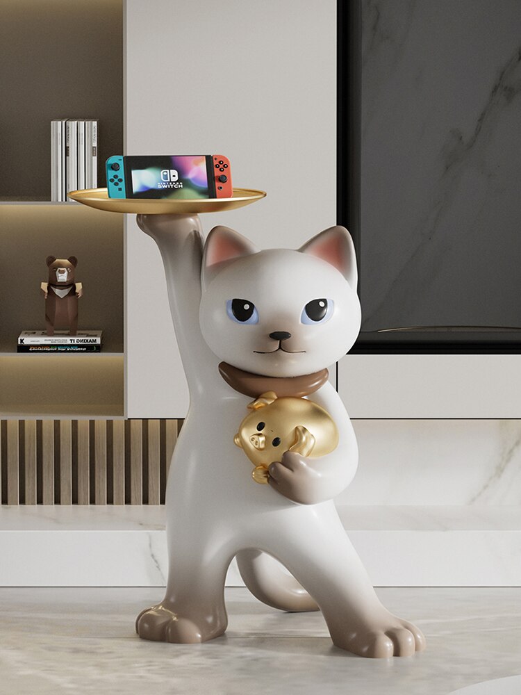 Calico Cat Statue