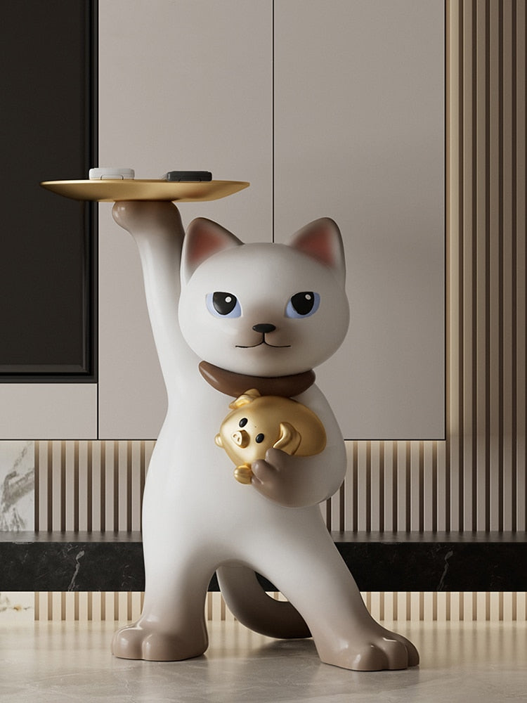 Calico Cat Statue