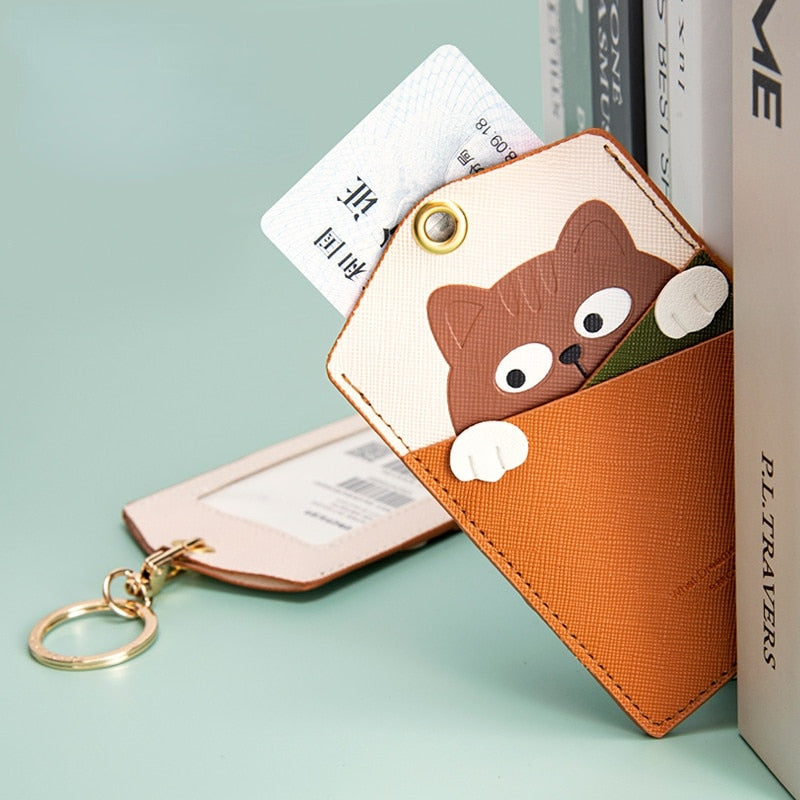 Card Holder Cat Keychain
